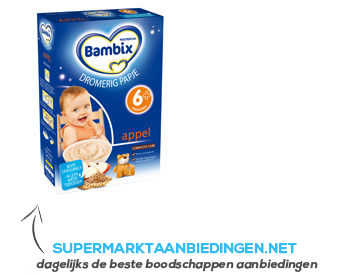 Bambix Dromerig ontbijtpapje appel 6 m aanbieding