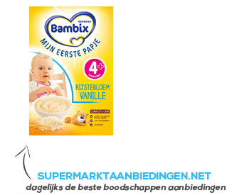 Bambix Rijstebloem vanille 4 mnd aanbieding