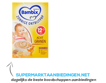 Bambix Zonnige ontbijtpap 8 granen 12 mnd aanbieding