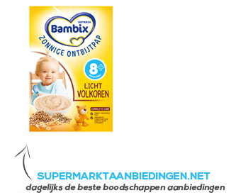 Bambix Zonnige ontbijtpap licht volkoren 8 mnd aanbieding