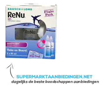 Bausch & Lomb Renu mps flight pack 2 x 60ml aanbieding