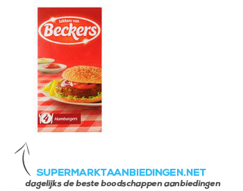 Beckers Hamburgers aanbieding