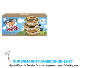 Ben & Jerry's Cookie dough wich aanbieding