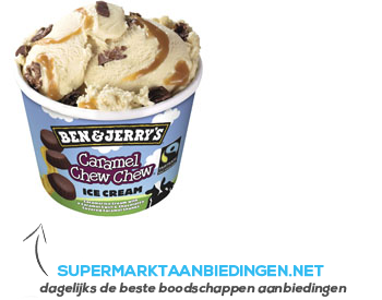 Ben & Jerry's ijs caramel chew chew aanbieding