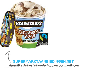 Ben & Jerry's IJs cinnamon buns aanbieding