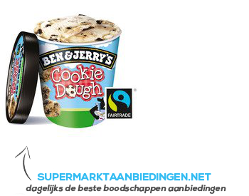 Ben & Jerry's ijs cookie dough aanbieding