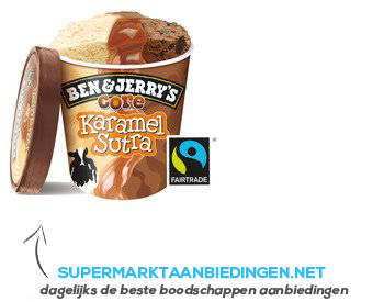 Ben & Jerry's IJs core karamel sutra aanbieding