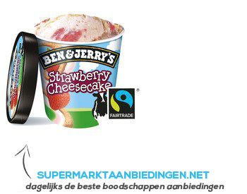 Ben & Jerry's IJs strawberry cheesecake aanbieding