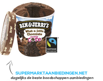 Ben & Jerry's IJs what a lotta chocolate cookie core aanbieding