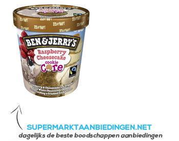 Ben & Jerry's Raspberry cheesecake cookie core aanbieding