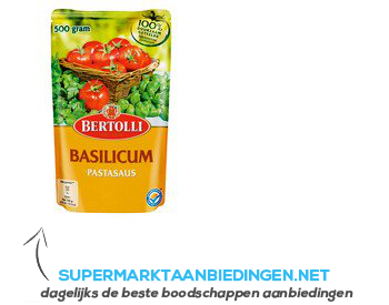 Bertolli Pastasaus in zak basilicum aanbieding