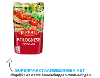 Bertolli Pastasaus in zak bolognese aanbieding