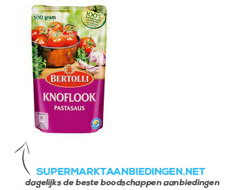 Bertolli Pastasaus in zak knoflook aanbieding