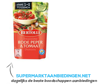 Bertolli Pastasaus rode pepers & tomaat aanbieding