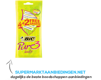 Bic Pure 3 mesjes wegwerp aanbieding