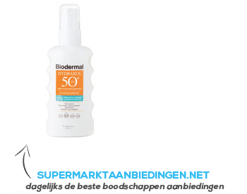 Biodermal Hydraxol zonnespray SPF 50 aanbieding