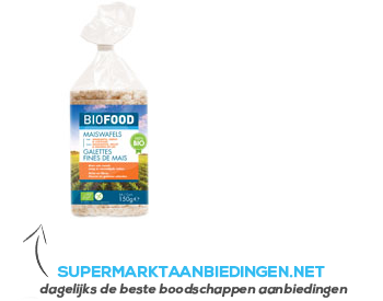 Biofood Maiswafels amarant, gierst & lijnzaad aanbieding