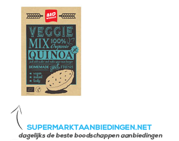 Biowereld Burgermix quinoa aanbieding