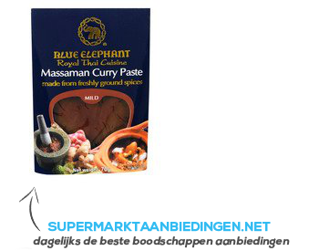 Blue Elephant Massaman curry paste aanbieding