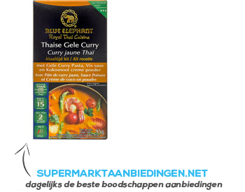 Blue Elephant Thaise gele curry maaltijd kit aanbieding