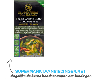 Blue Elephant Thaise groene curry maaltijd kit aanbieding