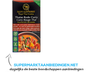 Blue Elephant Thaise rode curry maaltijdkit aanbieding