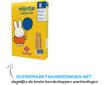 Bolletje Nijntje babybiscuit va 8 mnd aanbieding