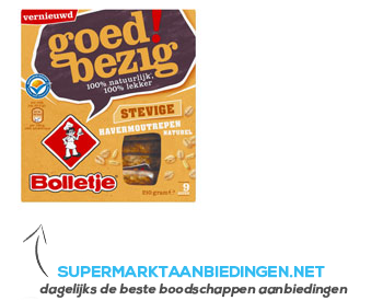 Bolletje Stevige graanrepen naturel (goed bezig) aanbieding