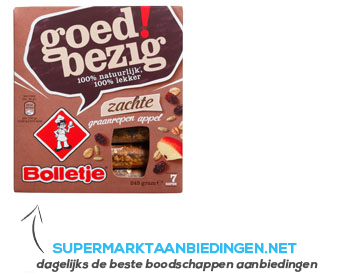 Bolletje Zachte graanrepen appel (goed bezig) aanbieding