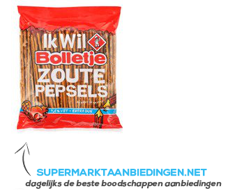 Bolletje Zoute pepsels extra dun aanbieding