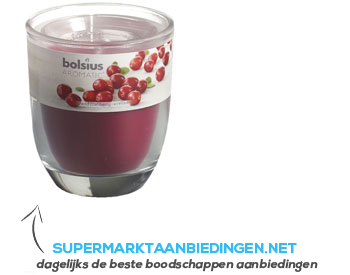 Bolsius Geurglas wild cranberry aanbieding