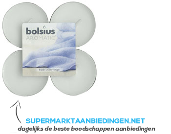 Bolsius Geurtheelichten fresh linen 8 branduren aanbieding