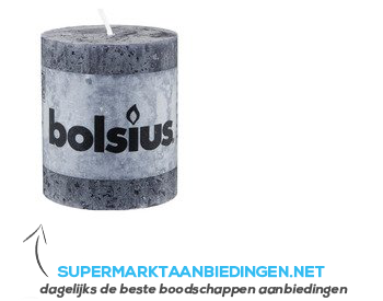 Bolsius Kaars rustiek antraciet 8 cm aanbieding