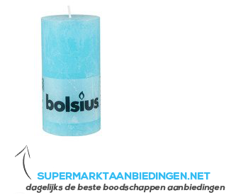 Bolsius Kaars rustiek aqua 13 cm aanbieding