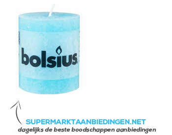 Bolsius Kaars rustiek aqua 8 cm aanbieding