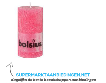 Bolsius Kaars rustiek fuchsia 13 cm aanbieding