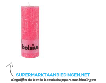 Bolsius Kaars rustiek fuchsia 19 cm aanbieding