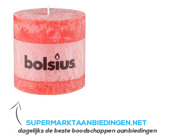 Bolsius Kaars rustiek rood 10 cm aanbieding