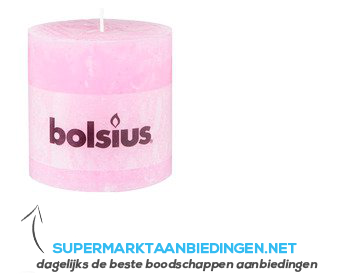 Bolsius Kaars rustiek roze 10 cm aanbieding