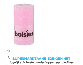 Bolsius Kaars rustiek roze 13 cm aanbieding