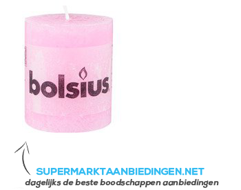 Bolsius Kaars rustiek roze 8 cm aanbieding