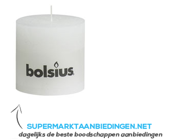 Bolsius Kaars rustiek wit 10 cm aanbieding