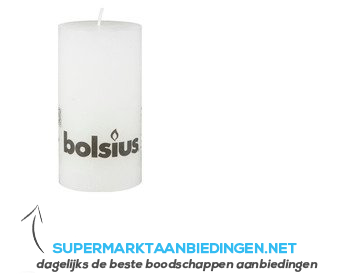 Bolsius Kaars rustiek wit 13 cm aanbieding