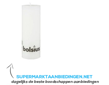 Bolsius Kaars rustiek wit 19 cm aanbieding