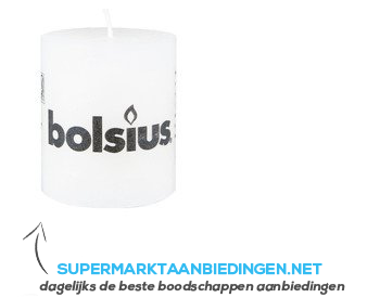 Bolsius Kaars rustiek wit 8 cm aanbieding