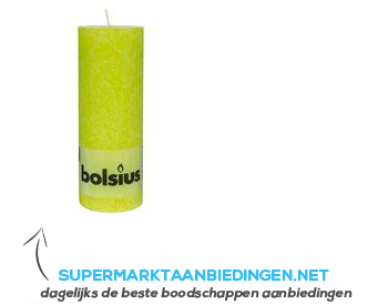 Bolsius Rustieke kaars lime 19 cm aanbieding