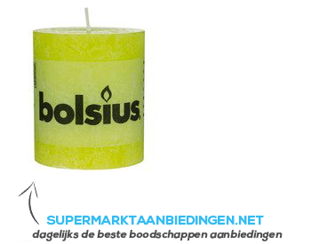 Bolsius Rustieke kaars lime 8 cm aanbieding