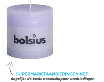 Bolsius Stompkaars rustiek pastel paars 10 cm aanbieding