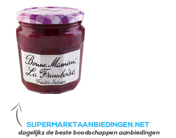 Bonne Maman Meer fruit, minder suiker frambozen aanbieding