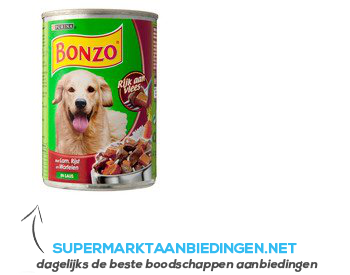 Bonzo Lam-rijst-wortelen in saus aanbieding